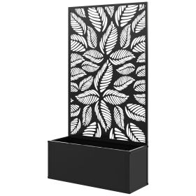 Outsunny Trellis Garden Bed, Freestanding or Wall Mounted Flower Bed for Climbing Plants, Outside Garden, Inside Balcony