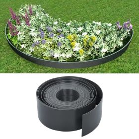 Garden Edging Gray 32.8' 3.9" PE