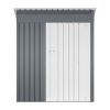 5 x 3 Ft Outdoor Storage Shed, Steel Utility Tool House w/ Lockable Door, Vents, Garden Patio Shed, Gray