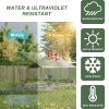 Large Metal Walk in Chicken Coop Galvanized Wire Poultry Cage with Waterproof UV Resistant Cover Outdoor Hen Rabbit Duck Enclosure Run for Backyard Fa