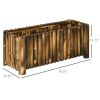 Outsunny 39" x 16" x 16" Wooden Raised Bed Garden Flower Planter Box for Vegetables and Herbs with 4 Drainage Holes Rustic Column Edge