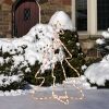 Outsunny Christmas LED Motif Light Christmas Tree, Warm White Rope Lighting with Steel Frame Stake, Outdoor Ornament Decoration