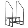 Hot Tub Steps Outdoor, 2 RV Steps with Handrail, Portable RV Stairs 3 Step, Heavy Duty Truck Camper Steps Ladders for Travel Trailers, 5th Wheel