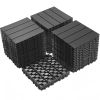 Plastic Interlocking Deck Tiles, 12.00"x12.00"(Pack of 44 ), Patio Flooring Outdoor Waterproof All Weather Use for Garden Poolside Front/Back Yard