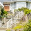 Matte White Galvanized Iron Stair Handrail Outdoor Step Railing Heavy Duty Metal Porch Banister for Patio Garden Deck Stairs Safety Support for 1 to 3