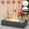 Portable Tabletop Fire Pit with Roasting Sticks - Indoor Outdoor Ethanol Fireplace for Christmas, Party, Wedding, Patio, Backyard, Balcony Decor